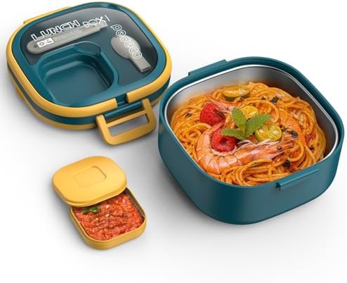 PEDECO Single-Layer Bento Lunch Box, Blue, Non-Insulated