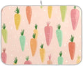 OTVEE Doodle Carrot Art Dish Drying Mat for Kitchen Counter Absorbent