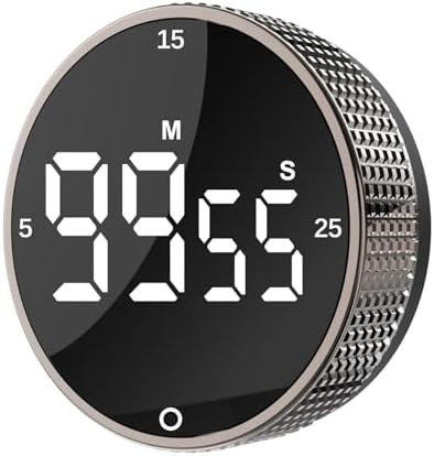 Digital Kitchen Timer with Large LED Display, Tarnish