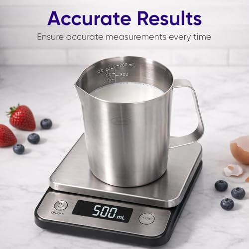 Newness 2 Cup Stainless Steel Measuring Cup, Metal Measure Cup, 16
