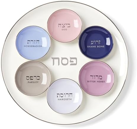 kate spade new york Oak Street Porcelain Passover Seder Plate with 6