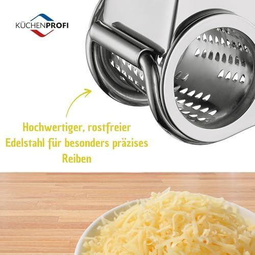 Küchenprofi Stainless Steel Single Drum Rotary Cheese Grater