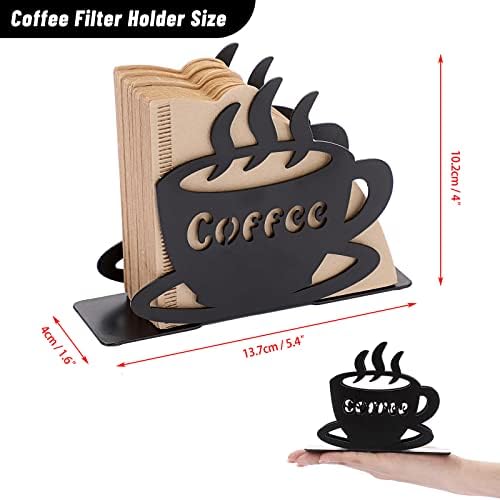 ELLDOO Coffee Filter Holder, Metal Wall Mounted Cone Coffee Filter