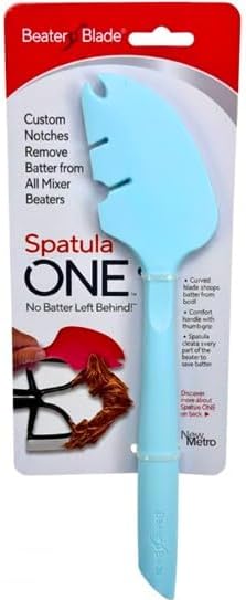 Silicone Spatula ONE Mixer Beater Scraper and Spatula, Glacier Blue by New+Metro+Design
