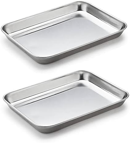 2-Pack Stainless Steel Trays, Medium