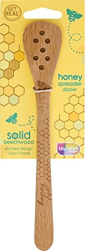 Talisman Designs Laser Etched Beechwood Honey Spreader | Honey Bee