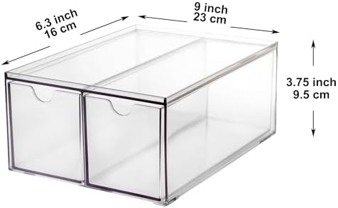 Youngever 4 Pack Plastic Tea Packet Organizers, Stackable Tea Bag