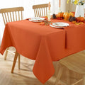 SASTYBALE Textured Fall Tablecloth Rectangle 52x70 Inch, Rust/Burnt