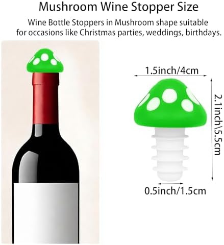 HoMaNa 6 Pack Silicone Wine Stoppers, Easy Pull Reusable Bottle Sealer