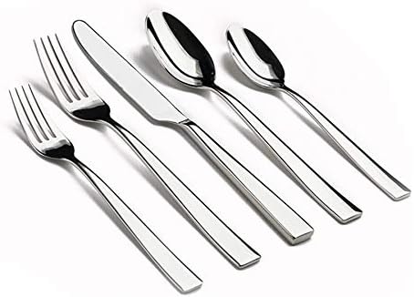 Gourmet Settings 60-Piece Silverware Resto Collection-Polished