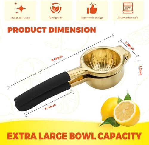 Gold Stainless Steel Lemon Squeezer