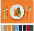 MANSPHIL Orange Placemats Set of 4 Cotton Linen Fall Place Mats