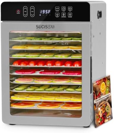 SUCISENI 10-Tray Stainless Steel Food Dehydrator
