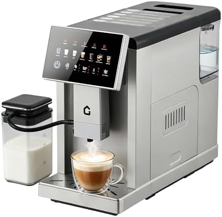 Takywep 3rd-Gen Espresso Machine with Grinder, Silver