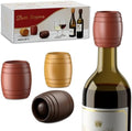 Wine Stoppers for Wine Bottle, 3 Pack Barrel-Shaped Silicone Bottle