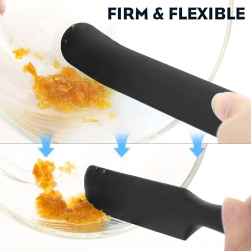 3pcs Silicone Jar Spatulas 10in Long Skinny Heat-Resistant, Narrow