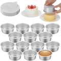 14 Pcs 4.5 Inch Round Cake Pans Set Nonstick Aluminum Baking Pans with