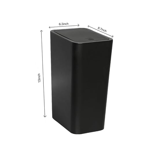 Compact Push-in Trash Can with Lid - Image 4