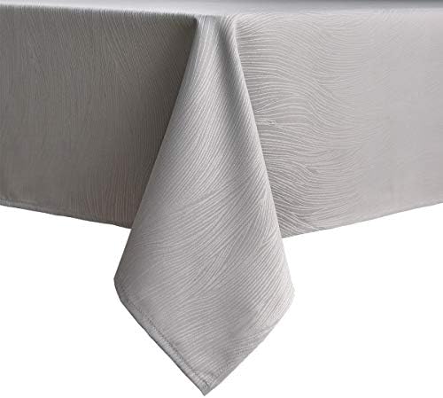 maxmill Jacquard Tablecloth Swirl Design Water Resistance Antiwrinkle