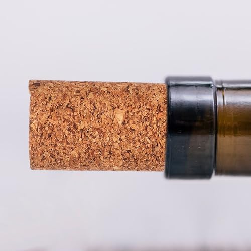 2pcs Cork Bottle Stoppers for Wine Bottles, Glass Plug Set