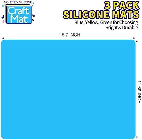 LEOBRO Silicone Mats, 3-Piece, 15.7” x 11.7”