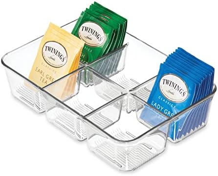 iDesign Clear Tea Bag & Sugar Packet Organizer