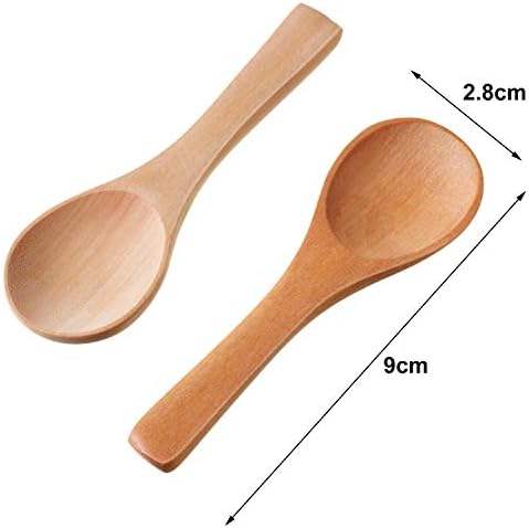 Boao 30 Pcs Mini Wooden Spoons, Small Wood Spoon for Jars, Several