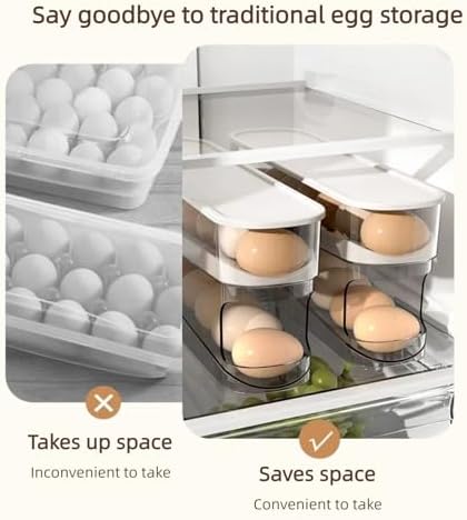 Auto-Rolling Egg Dispenser for Refrigerator with Lid