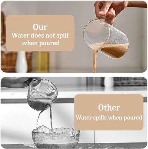 500ML 2 CUP Glass Liquid Measuring Cup with Blank Label
