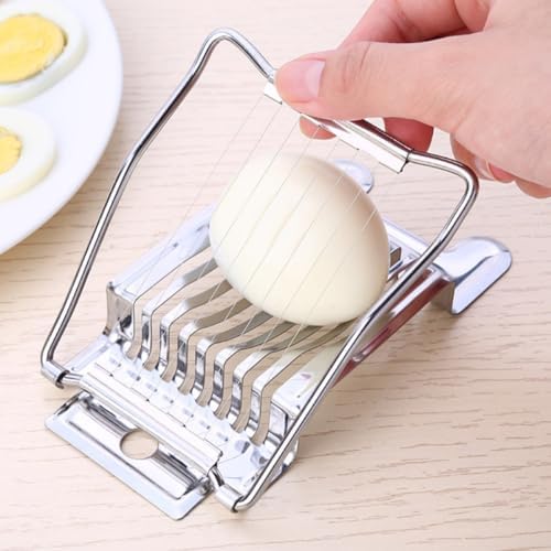 Stainless Steel Egg Slicer with 8 Cutting Wires, Comfortable Handle