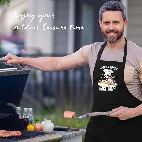 Funny Skeleton Baker Baking Apron with Pockets, Baking Lovers Bread
