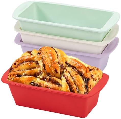 Mini Silicone Bread Loaf Pan, Non-Stick Bread Pans for Baking,Flexible