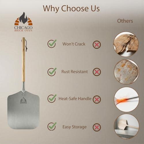 Chicago Brick Oven 12 x 14 Aluminum Pizza Peel