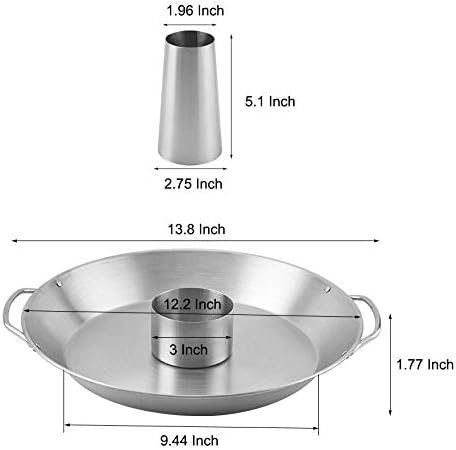 Beer Can Chicken Holder 12 Inch Stainless Steel Grill Roaster Stand