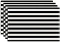 Black and White Striped Placemats Set of 4, Kitchen Table placemats
