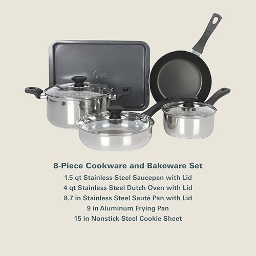Gibson Home 74 Piece Kitchen in a Box Pots and Pans Cookware, Plates
