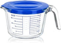 Glass Measuring Cup, 4 Cup Measuring Cup with Lid, High Borosilicate