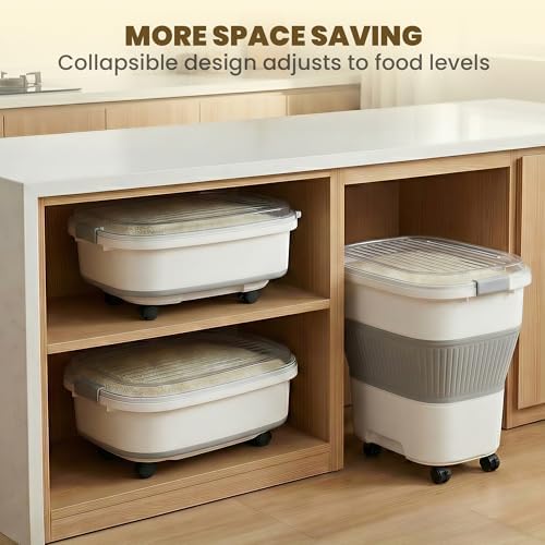 HOYTAMDAR 50 Lbs Collapsible Airtight Rice Container