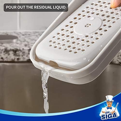 MR.SIGA Dish Soap Dispenser with Sponge Holder, White