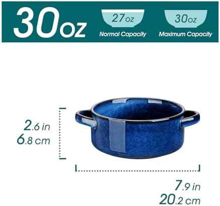 vancasso Starry French Onion Soup Bowls, 30 Oz Soup Crocks Set of 4