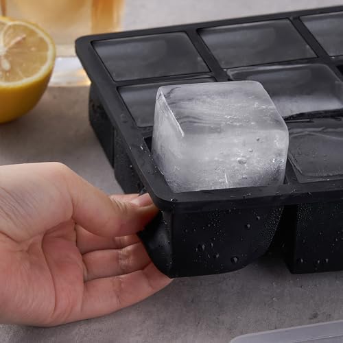 Wanderworld Ice Tray Combo, Silicone Reusable 2 inch Big Ice Freezer