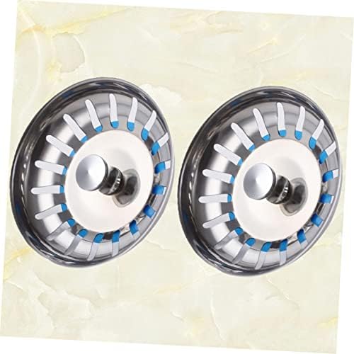 Stainless Steel Sink Strainer Cover 2pcs Reusable Filter for Drains