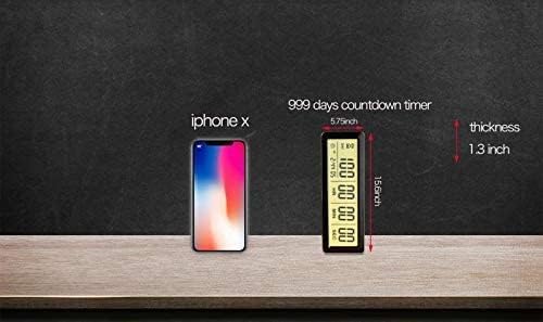 Digital 999 Days Countdown Clock Timer, White