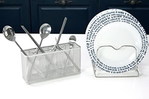 LENITH Kitchen Utensil Chopsticks Perforated Holder with Hooks - 304