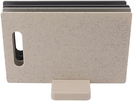 SUNGOOYUE Cutting Board Set Plastic Chopping Boards with Storage Stand