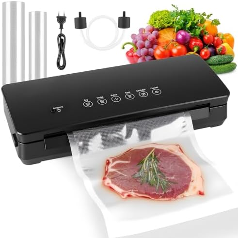 120W Power Vacuum Sealer for Food with 5 Molds