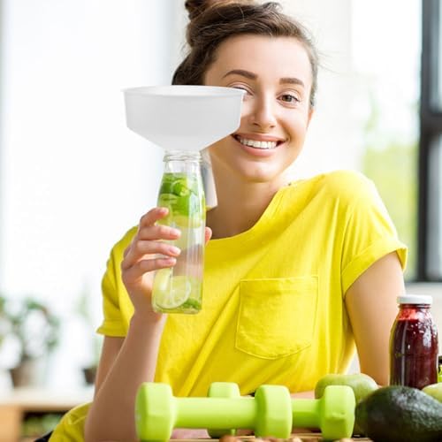 Sewroro Multi-Function Kitchen Liquid Funnels 2pcs Set Large and