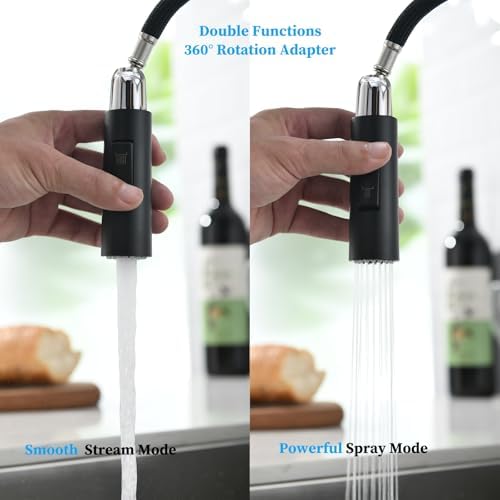 Black Kitchen Faucet HAVIN with Soap Dispenser