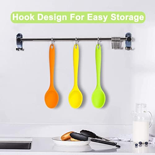 Beieverluck 12 Pack Large Silicone Cooking Spoons 10.8'' Heat