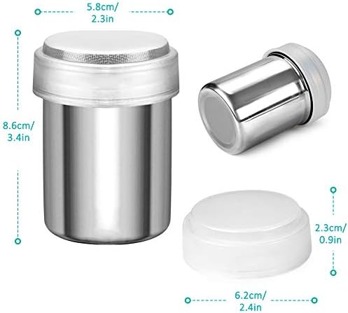 Accmor 6oz Powdered Sugar Shaker, 2 Pack